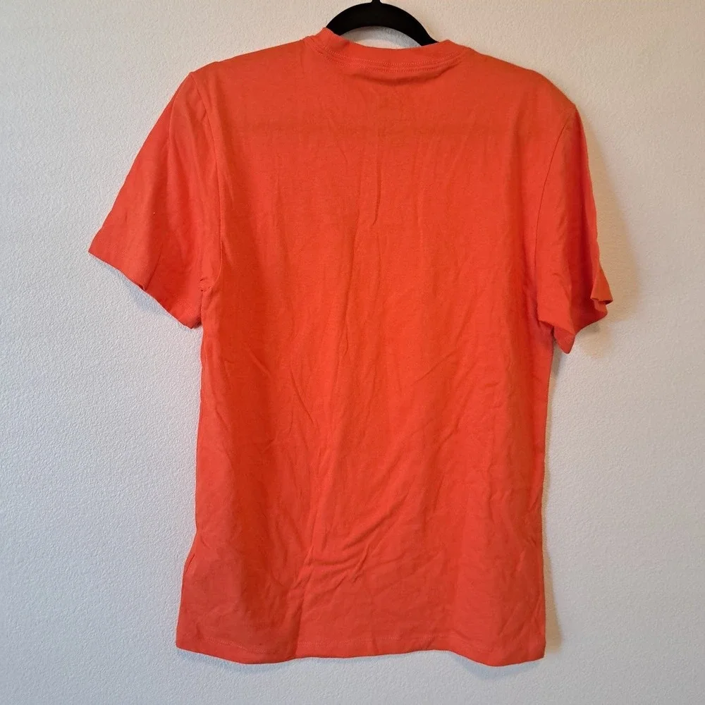 The North Face Mens Circular Design Logo T-Shirt Orange Small Short Sleeve Tee
